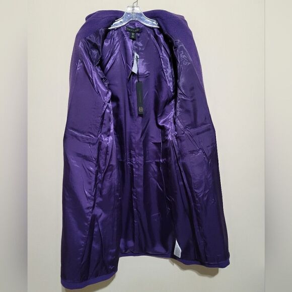 House of Harlow 1960 Women's Purple Woolblend Peacoat Sz Small NWT - Picture 8 of 11
